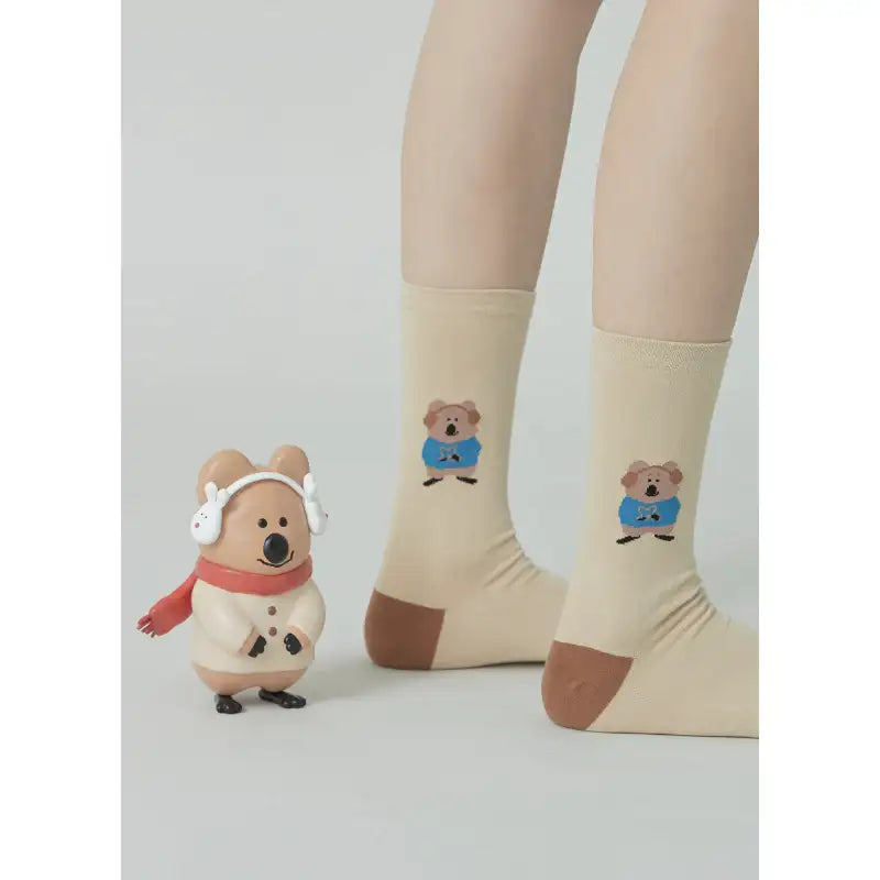 Dinotaeng - Quokka Trio Single Socks Package Set - Dinotaeng - Socks - Harumio