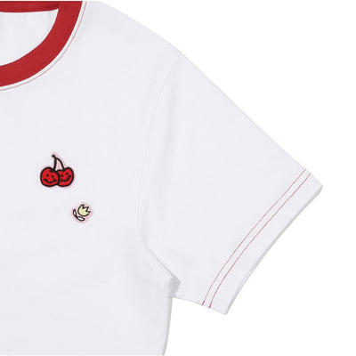 Kirsh - Doodle Cherry Wappen Short Sleeve T-shirt