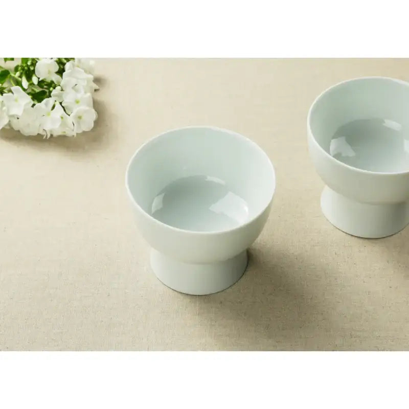 Chaora - White Porcelain High Heel Bowl - Chaora - Tableware - Harumio
