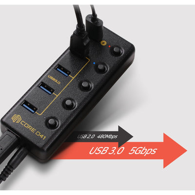 Thinkway - CORE D41 USB 3.0 5-Port Fast Charging Hub