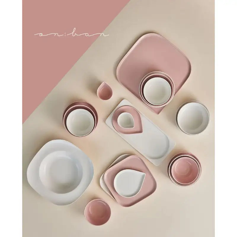 SPRING AROUND - Onban Milk & Peach Home Set (4 Pax) - SPRING AROUND - Tableware - Harumio
