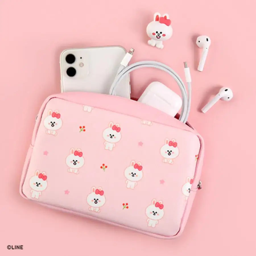 Monopoly x LINE - Brown and Friends - Mini Cable Pouch - Monopoly - Accesories - Harumio