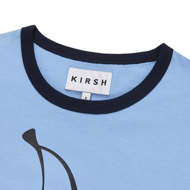Kirsh - Big Cherry Ringer T-Shirt - Blue