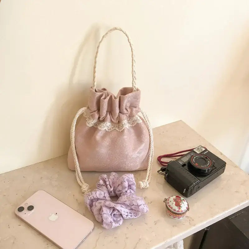 Ovuni - Lace Drawstring Bag - Ovuni - Bag - Harumio