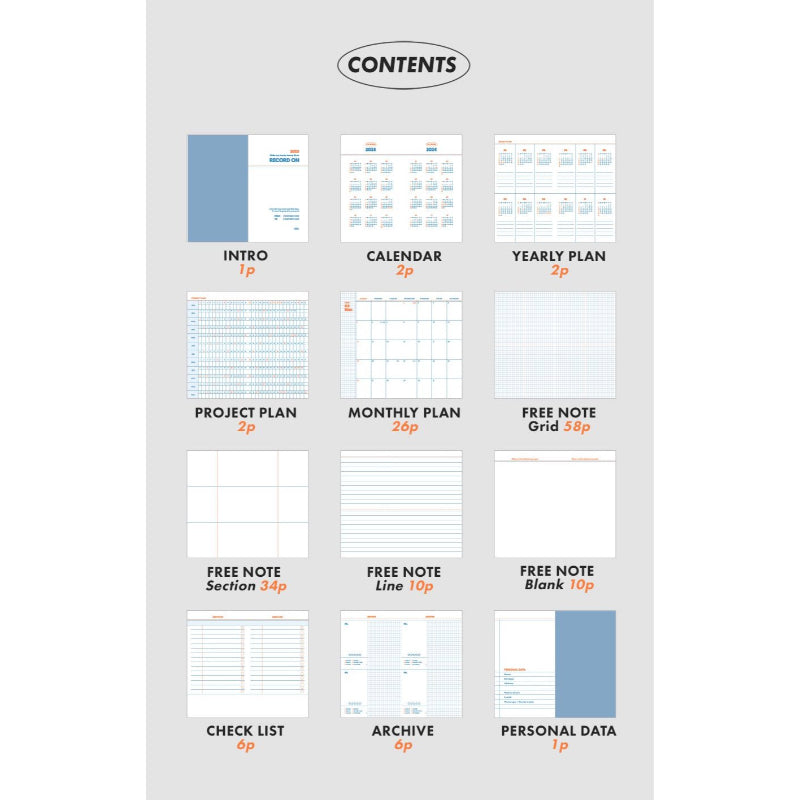 ICONIC - 2023 Record-On Monthly Slim Diary