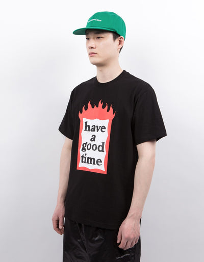 have a good time - Fire Frame Short Sleeve T-shirt - Black