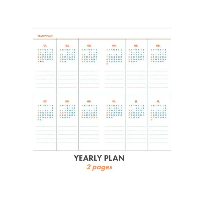 ICONIC - 2023 Record-On Monthly Slim Diary - ICONIC - Diary - Harumio