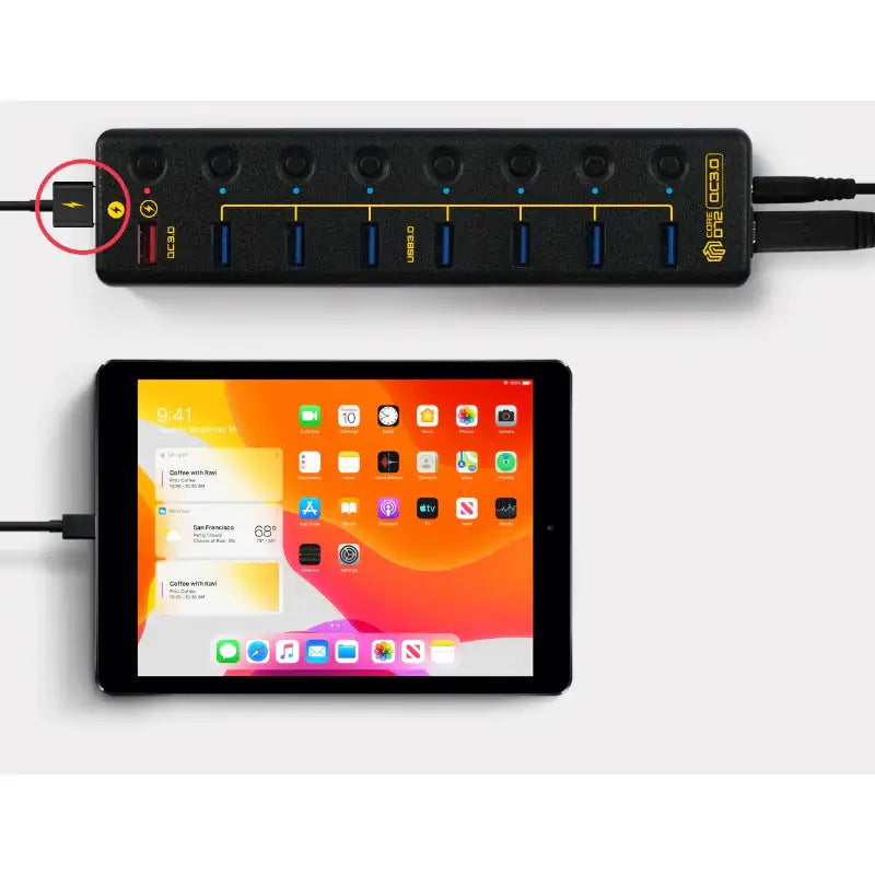 Thinkway - CORE D72 QC 3.0 Support 9-Port USB Charging Hub