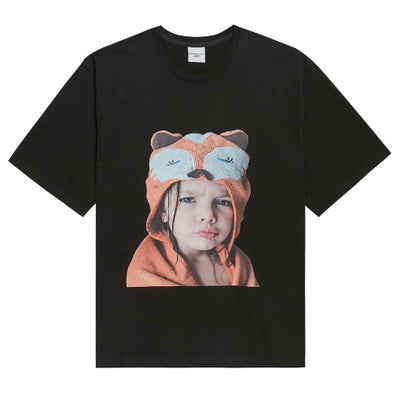 ADLV - Baby Face in Raccoon Style Short Sleeve T-Shirt
