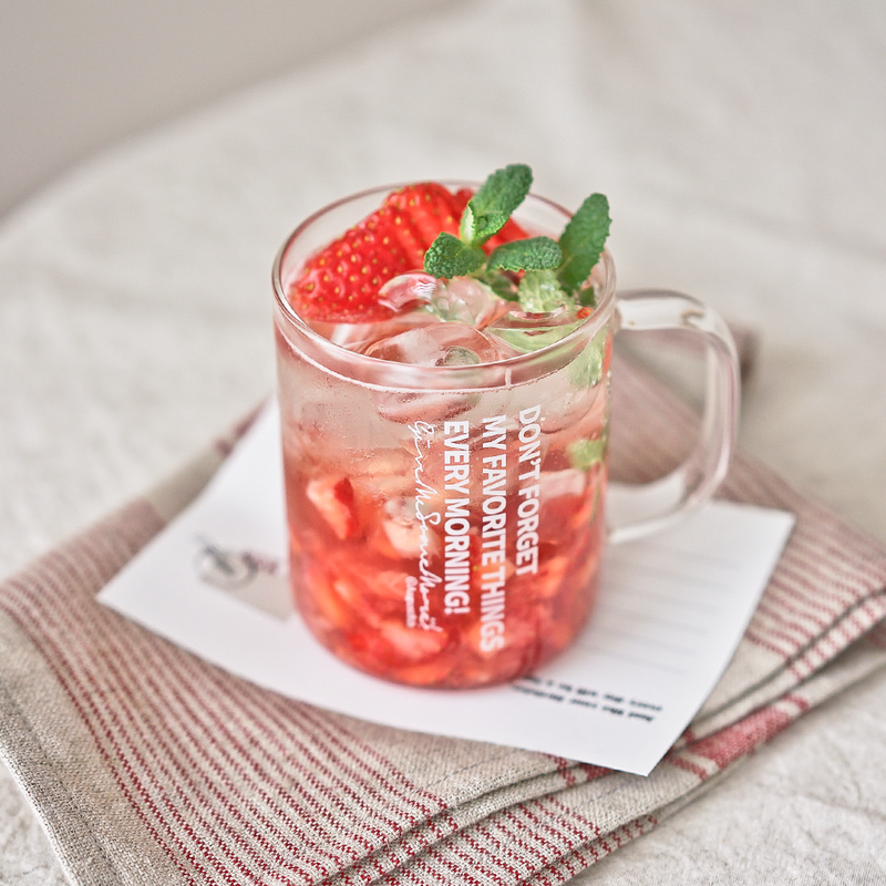 August8th - Every Morning White Lettering Glass Mug (430ml)