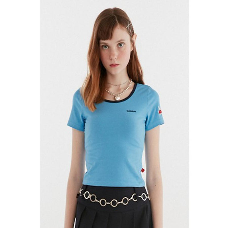 Kirsh - U-Neck T-Shirt - Blue