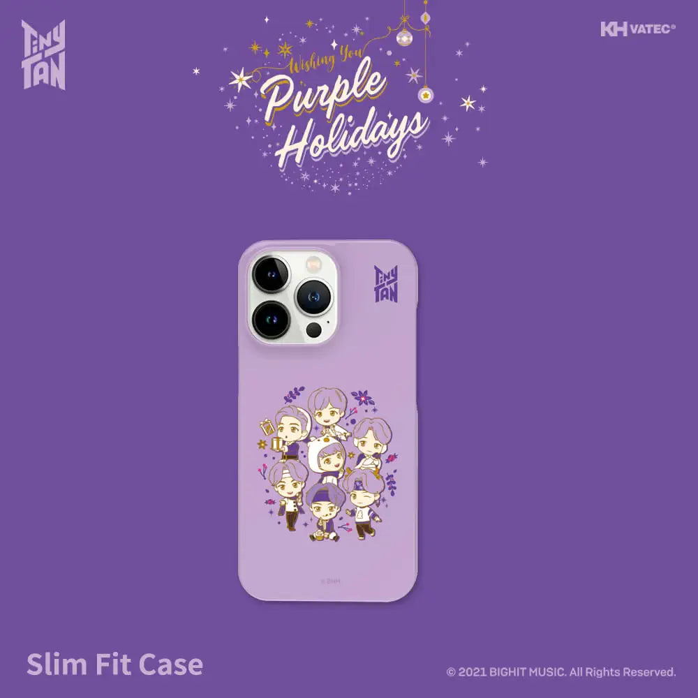 BTS - TinyTAN Purple Holidays Slim Fit Phone Case - BTS - Accessories - Harumio