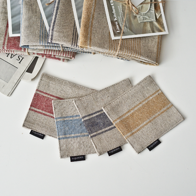 August8th - Natural Hemp Linen Cross Kitchen Cloth