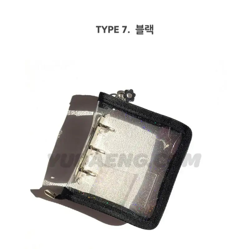 Yudaeng - Glitter Mini 3 Holes Diary Zipper Pouch Cover - Yudaengdotcom - File Storage - Harumio