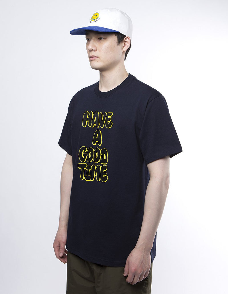 have a good time - Bubble Short Sleeve T-shirt - Navy