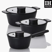 Neoflam - Vulcam Pot Set Of 3 - Neoflam - Stock Pot - Harumio