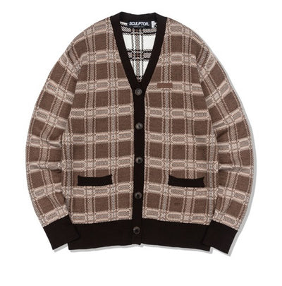 Sculptor - Multi Check Cardigan
