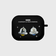 Earpearp x Pengsoo - Spaceship Friends AirPods Pro Clear jelly Case (Black) - Earpearp x Pengsoo - AirPods Pro Case - Harumio