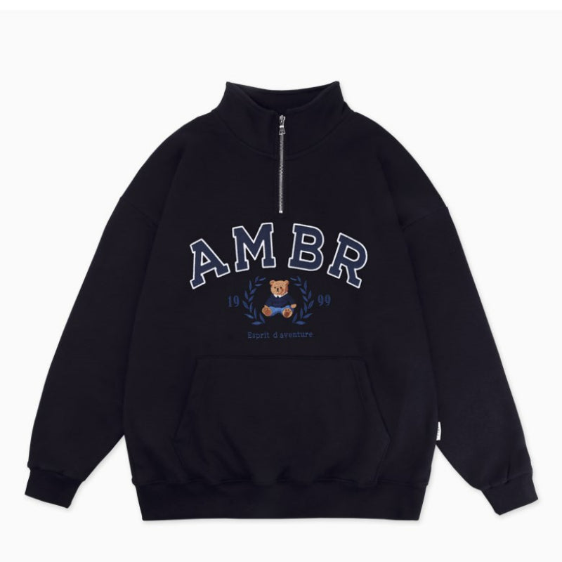Ambler - School Bear Unisex Overfit Anorak Sweatshirt
