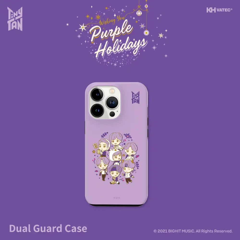 BTS - TinyTAN Purple Holidays Dual Guard Phone Case - BTS - Accessories - Harumio