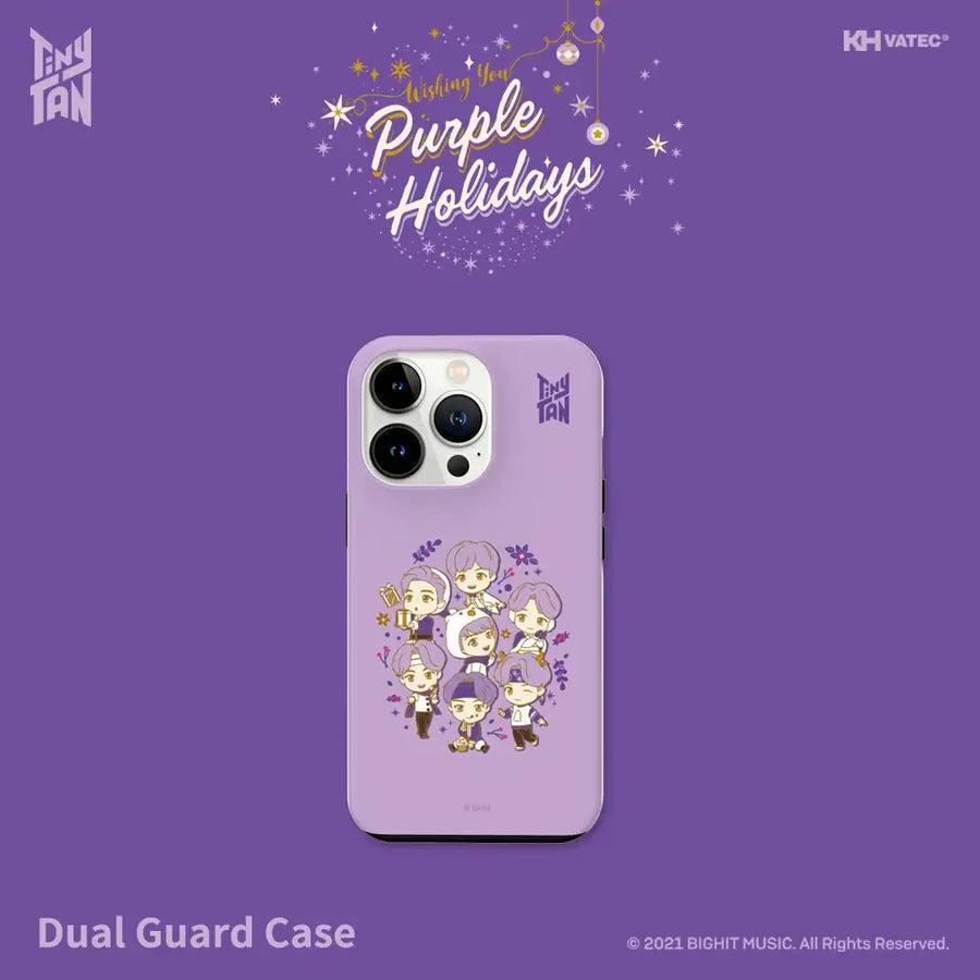 BTS - TinyTAN Purple Holidays Dual Guard Phone Case - BTS - Accessories - Harumio
