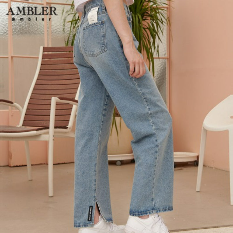 Ambler - Black Label Slit Wide Jeans
