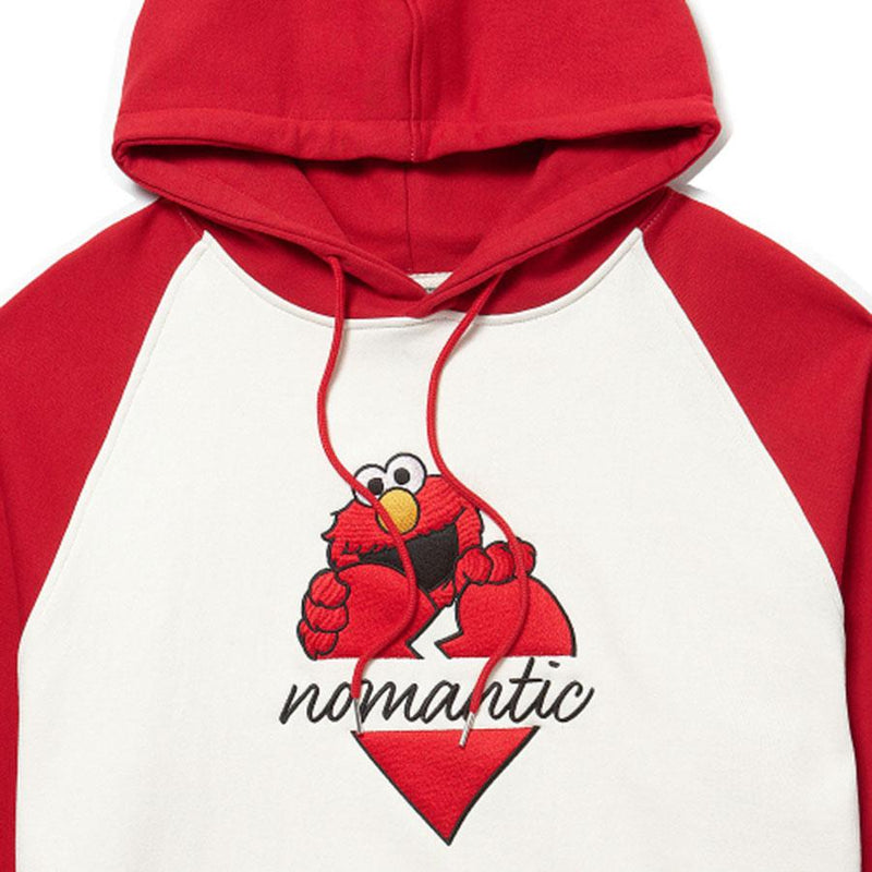 Beyond Closet x Sesame Street - Elmo Heart Hoodie T-shirt - Red