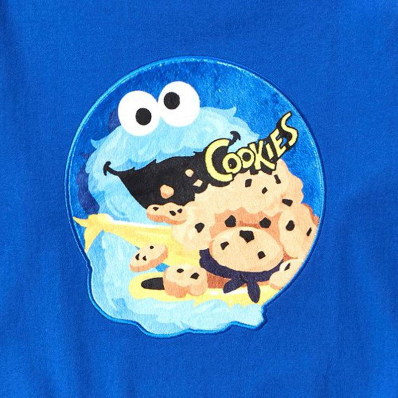 Beyond Closet x Sesame Street - Cookie Monster Signature Patch Sweatshirt - Blue