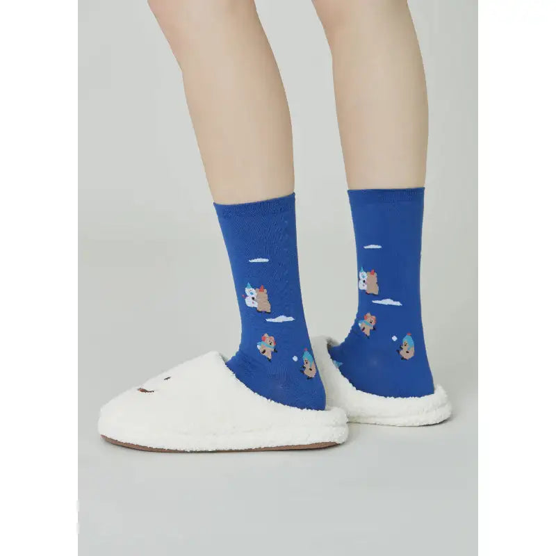 Dinotaeng - Marshville Snow Fight Single Socks - Dinotaeng - Socks - Harumio