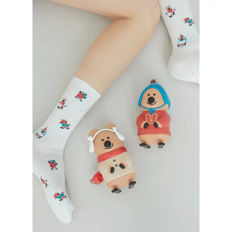 Dinotaeng - Marshville Snow Angel Single Socks - Dinotaeng - Socks - Harumio