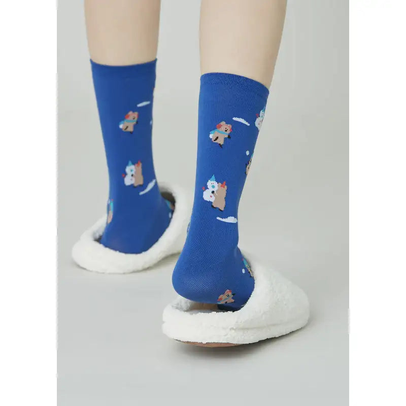 Dinotaeng - Marshville Snow Fight Single Socks - Dinotaeng - Socks - Harumio
