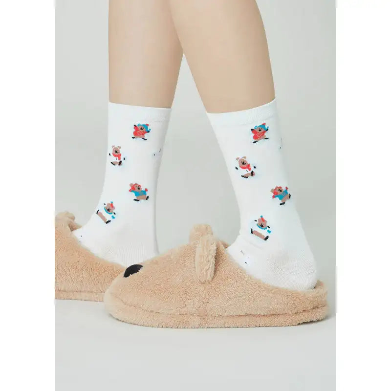 Dinotaeng - Marshville Snow Angel Single Socks - Dinotaeng - Socks - Harumio