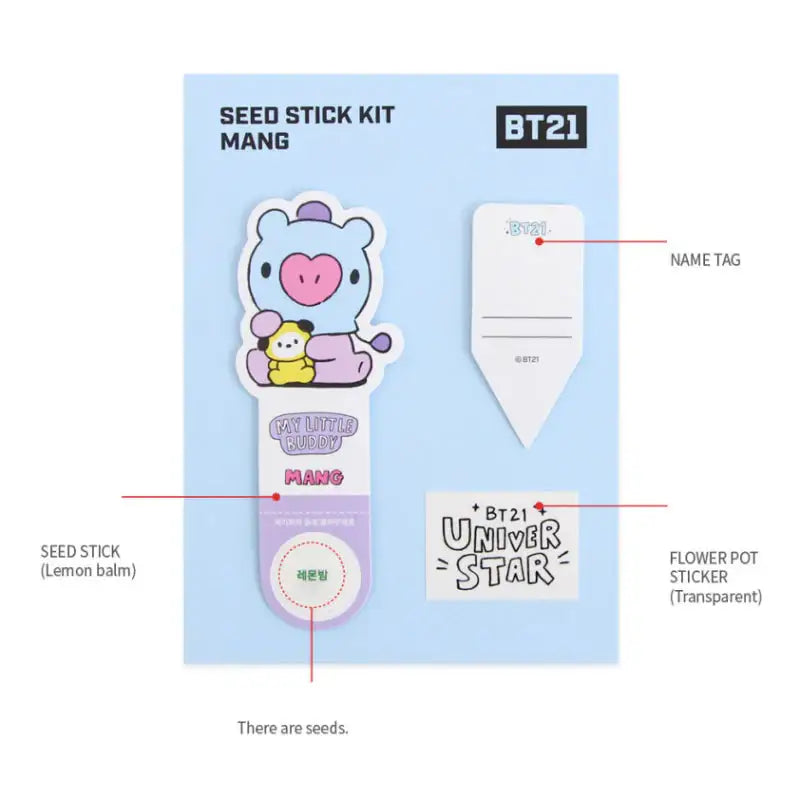 NARA HOME DECO X BT21 - Seed Stick Kit - NARA HOME DECO - Seed Stick Kit - Harumio