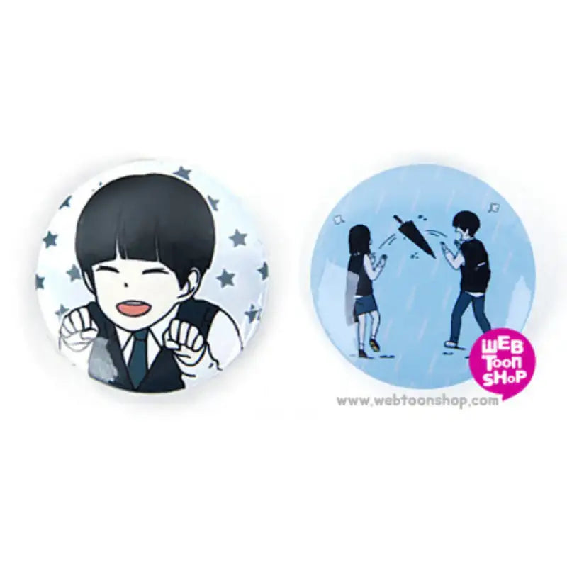 Love Revolution - Pin Button Badge Set - Webtoon Shop - Accessories - Harumio