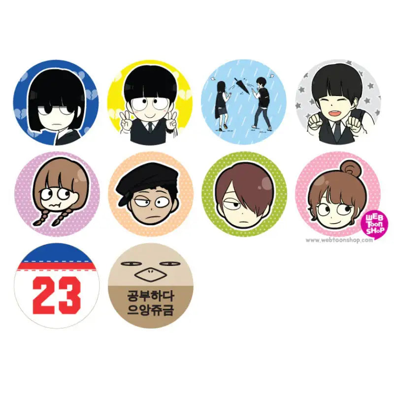Love Revolution - Pin Button Badge Set - Webtoon Shop - Accessories - Harumio
