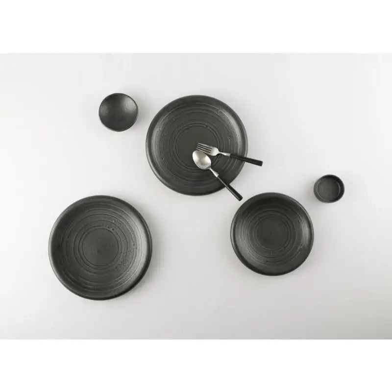 Chaora - Black Frisbee Plate (L) - Chaora - Tableware - Harumio
