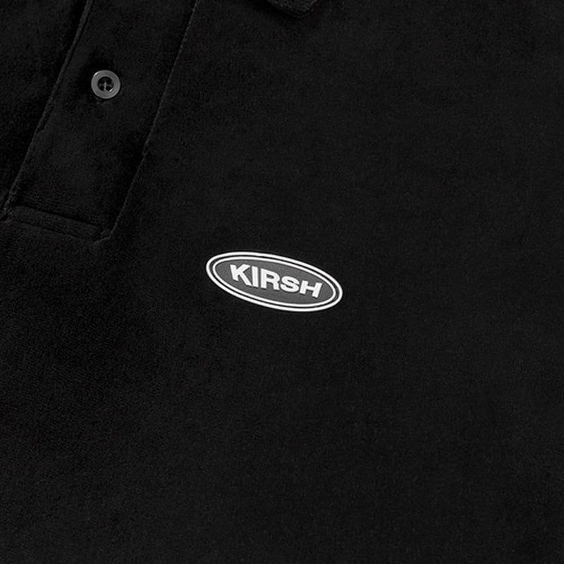 Kirsh - Long Sleeved Velour Collar Shirt - Black