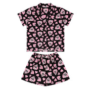 Esther Bunny x Ullala - Chic Bunny Short Sleeve Black Pajamas Set - Esther Bunny x Ullala - Clothing - Harumio