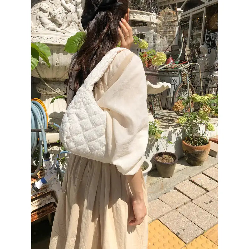 Ovuni - Quilted Hobo Bag - Ovuni - Bag - Harumio