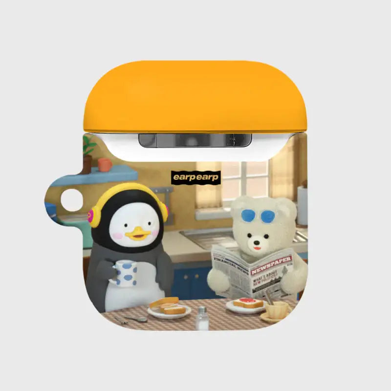Earpearp x Pengsoo - Breakfast Time AirPods Hard Case (Beige) - Earpearp x Pengsoo - AirPods Case - Harumio