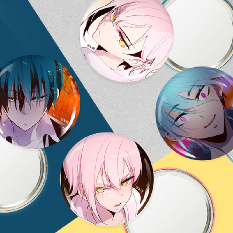 Excuse Me, but the World Will Be Gone for a While - Round Pin Mirror