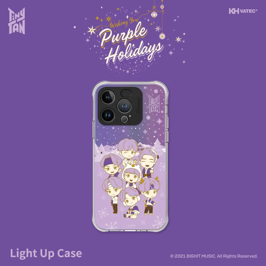 BTS - TinyTAN Purple Holidays Light Up Phone Case - BTS - Accessories - Harumio