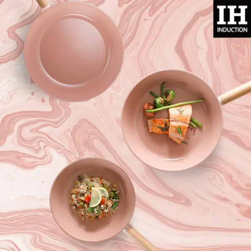 Neoflam - Classic Wood Pan Set Of 3 - Neoflam - Frying Pan - Harumio