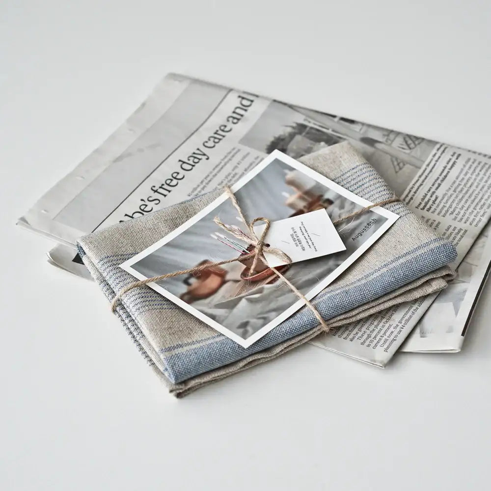 August8th - Natural Hemp Linen Cross Kitchen Cloth - August8th - Accessories - Harumio
