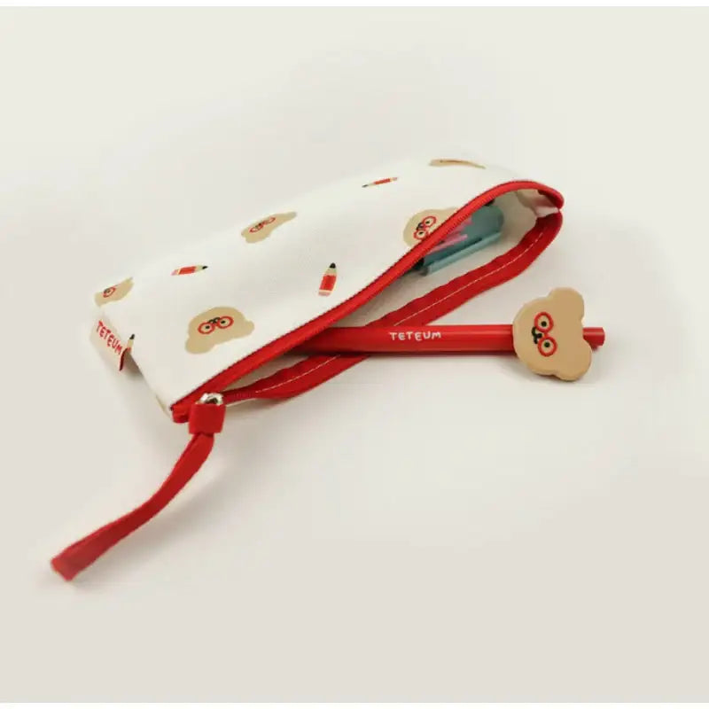 Teteum - Cotton Red Pencil Case - Teteum - Stationary - Harumio