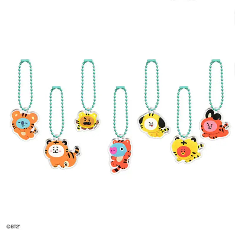 Monopoly X BT21 - Acrylic Simple Key Ring - Tiger - BT21 - Keyrings - Harumio