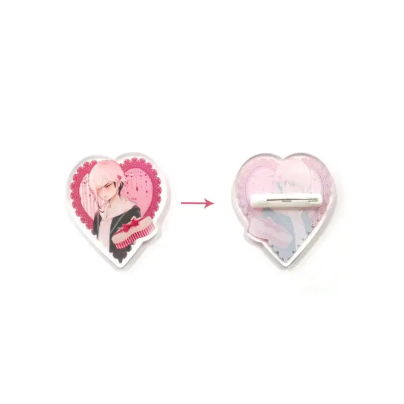 Excuse Me, but the World Will Be Gone for a While - White Day Edition Acrylic Badges - Webtoon Shop - Badge - Harumio