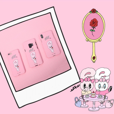 Clue X Esther Bunny - Strawberry Milk Phone Case for iPhone 7/8