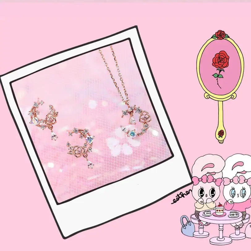 Clue X Esther Bunny - Lavianne Rose Bunny Silver Earrings - CLUE - Accessories - Harumio