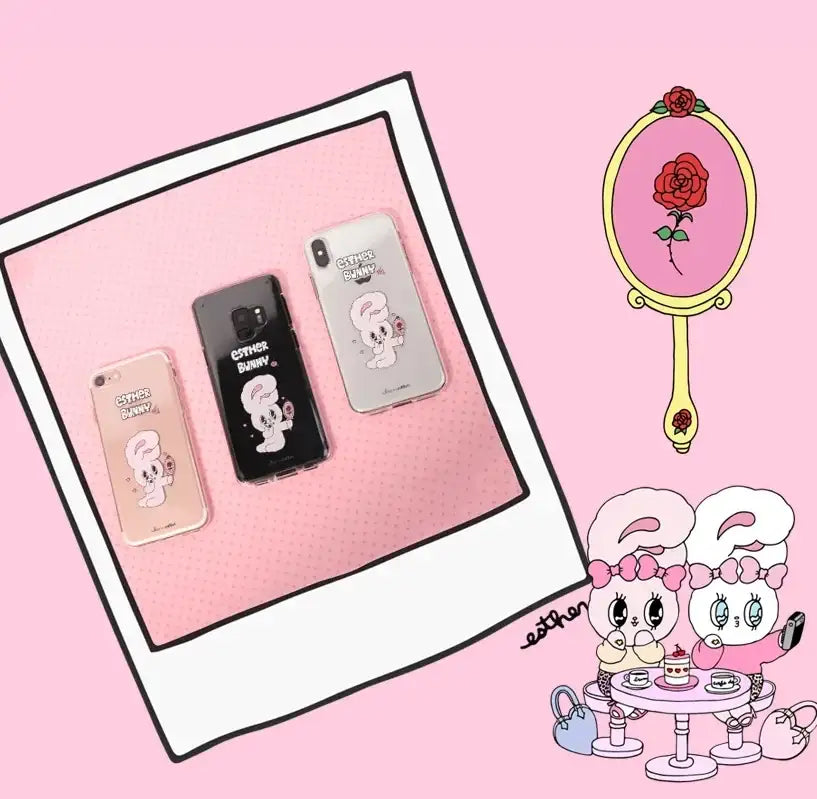 Clue X Esther Bunny - Clear Phone Case for Galaxy S9 - CLUE - Accessories - Harumio
